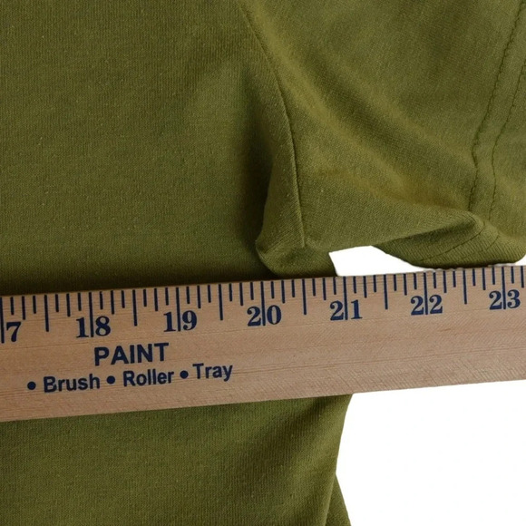 *Flaw* Superline USA Maxi Dress Fashion Mannequins Block Print Asparagus Green L - Picture 12 of 14